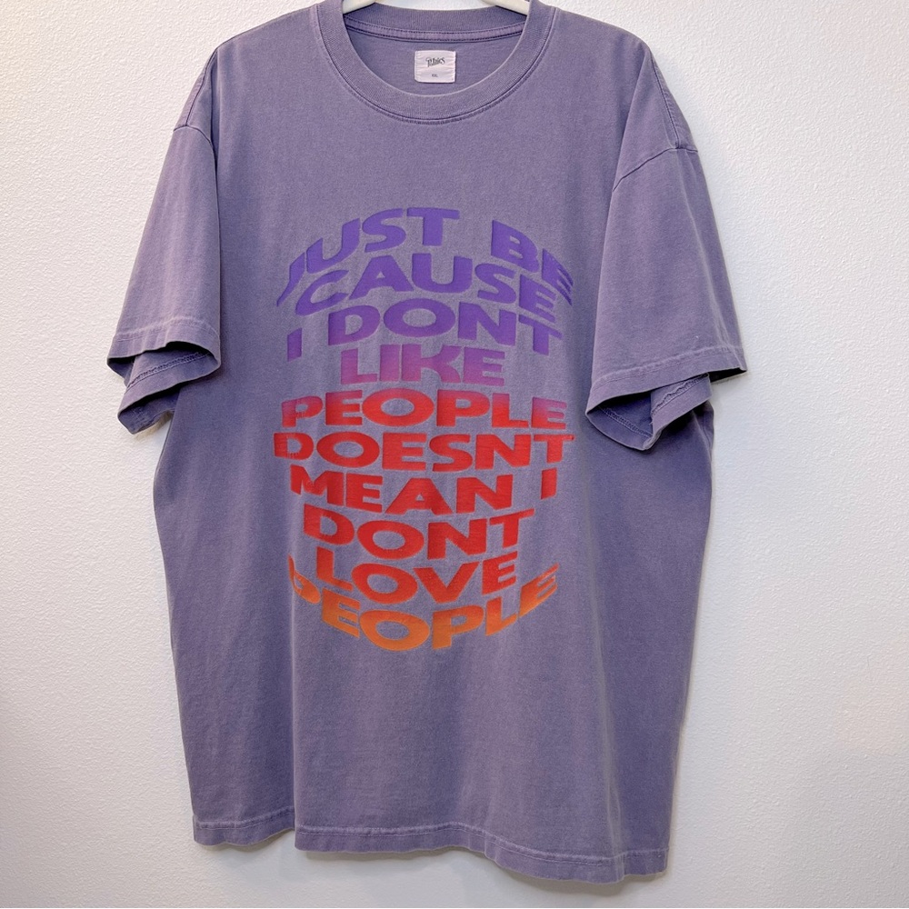 Politics Men’s Heavyweight T-Shirt, Purple, Size XXL. 0084.